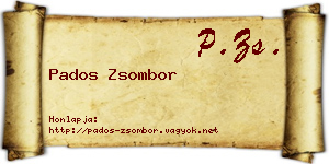 Pados Zsombor névjegykártya